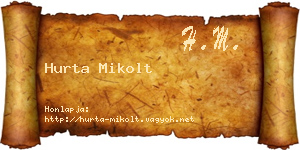 Hurta Mikolt névjegykártya